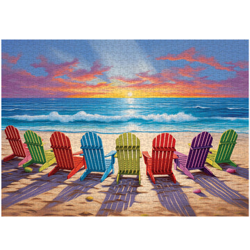 Beach Sunset Jigsaw Puzzle 1000 piezas